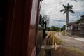 Tiradentes, SAO JOAO DEL REI, Minas Gerais, Brazil: Retro train Old May Smoke in Tiradentes ,a touristic Colonial Unesco World Royalty Free Stock Photo