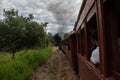 Tiradentes, SAO JOAO DEL REI, Minas Gerais, Brazil: Retro train Old May Smoke in Tiradentes ,a touristic Colonial Unesco World Royalty Free Stock Photo