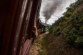 Tiradentes, SAO JOAO DEL REI, Minas Gerais, Brazil: Retro train Old May Smoke in Tiradentes ,a touristic Colonial Unesco World Royalty Free Stock Photo