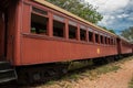 Tiradentes, SAO JOAO DEL REI, Minas Gerais, Brazil: Retro train Old May Smoke in Tiradentes ,a touristic Colonial Unesco World Royalty Free Stock Photo