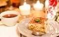 tiramisu by candlelight, romantic date in Italy,