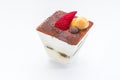 Tiramisu - Classical Dessert with Cinnamon and Coffee.