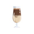 Tiramisu coffee dessert vector illustration