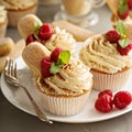 Tiramisu cupcakes with mascarpone cream