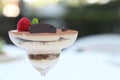 Tiramisu on glass Royalty Free Stock Photo