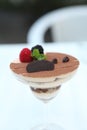 Tiramisu on glass Royalty Free Stock Photo