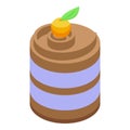 Tiramisu pastry icon isometric vector. Cake food