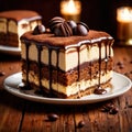 Tiramisu , traditional popular sweet dessert cake