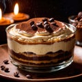 Tiramisu , traditional popular sweet dessert cake