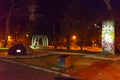 TIRANA, ALBANIA: Bunker monument and monument to victims of political repression. Royalty Free Stock Photo