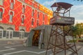 TIRANA, ALBANIA: A former nuclear bunker in Albania, in city center transformed into history museum BUNKART 2.