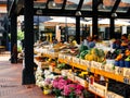 Tirana, Albania, June 2018 - Fruit and vegetable market. Stand with fresh fruit, mostly figs Royalty Free Stock Photo