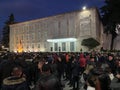 Tirana, Albania. March 2022. Citizens of Tirana protest for oil prices raise.