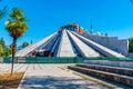 TIRANA, ALBANIA, SEPTEMBER 28, 2019: Broken Pyramid of Tirana in Albania Royalty Free Stock Photo