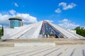 Building Pyramid former museum of communist dictator Enver Hoxha, Tirana, Albania Royalty Free Stock Photo