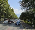 Tirana, 30th august: Street view from Downtown of Tirana the Capital of Albania