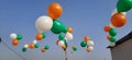 Tiranga bloons, orange green white bloons, celebration, bloons in the sky, sky bloons