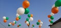 Tiranga bloons, orange green white bloons, celebration