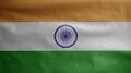 Tiranga indian flag waving in the wind. Close up of India banner blowing silk