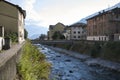 View of Adda river in Tirano Royalty Free Stock Photo