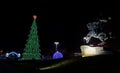 Christmas tree in Tiraspol by the General Suvorov monument