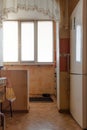 Tiraspol, Moldova -28 Feb, 2021: Closeup small kitchen interior view