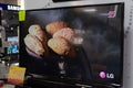 Tiraspol, Moldova - January 19, 2019: LG LCD Televisions at Store in Tiraspol, Moldova.Flat Screen Televisions in the electronics