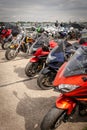 Tiraspol, Moldova - May 11, 2019: drag street bikes motorcycle Suzuki, Honda and others at 11 Drag racing tournaments