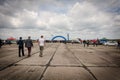 Tiraspol, Moldova - May 11, 2019: People go to drag racing in Tiraspol, Stinga Nistrului, Transnistria