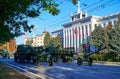 Tiraspol, Transnistria - September 2, 2020: military parade dedicated to the 30th anniversary of independence, ordered military