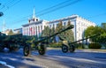 Tiraspol, Transnistria - September 2, 2020: military parade dedicated to the 30th anniversary of independence, ordered military