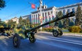 Tiraspol, Transnistria - September 2, 2020: military parade dedicated to the 30th anniversary of independence, ordered military