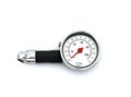 Clipping path, tire air gauge isolated on white background