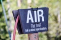 Tire Air pump sign at the gas station Royalty Free Stock Photo