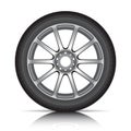Tire on alloy wheel Royalty Free Stock Photo