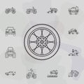 Tire of bigfoot car icon. Bigfoot car icons universal set for web and mobile Royalty Free Stock Photo