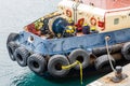 Tire Bumpers on Tugboat