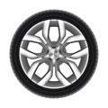 Tire of a car isolated. Rubber tyre of truck