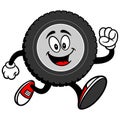 Tire Cartoon Running