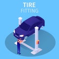 Tire Fitting Process in Automotive Repair Service