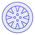 Tire flat icon. Automobile wheel blue icons in trendy flat style. Car part gradient style design, designed for web and Royalty Free Stock Photo