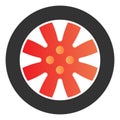 Tire flat icon. Automobile wheel color icons in trendy flat style. Car part gradient style design, designed for web and Royalty Free Stock Photo