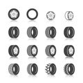 Tire icon set