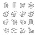 Tire icons set