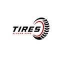 Tire logo, tire store logo design vector illustration. Royalty Free Stock Photo