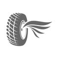 Tire logo vector icon illustration design template Royalty Free Stock Photo