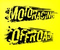 Tire Moto Racing Lettering Royalty Free Stock Photo