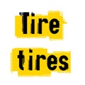 Offroad Tire Lettering Royalty Free Stock Photo