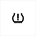 Tire pressure DTC code warning light icon. Car service