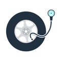 Tire Pressure Gage Icon Royalty Free Stock Photo